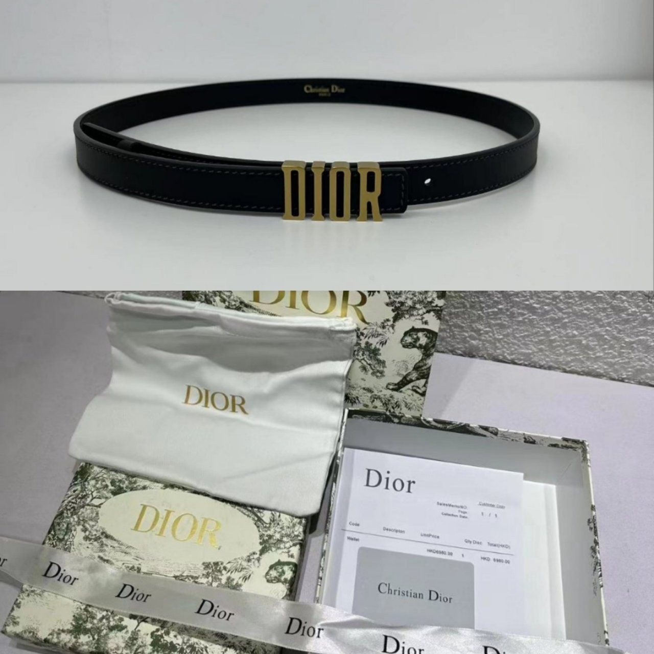 디올 Dior (블랙) 금장 버클 (국내배송)