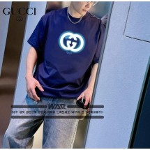 구찌 GUCCI 블루 페인트 티셔츠 (국내배송)