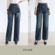 셀린느 24FW HIGH WAIST WIDE DENIM PANTS (국내배송)