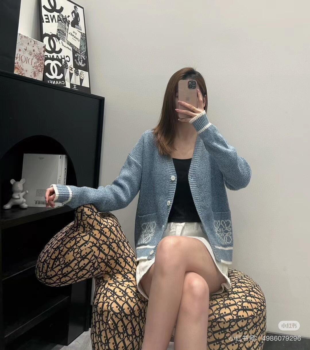로에베 브이넥 니트 가디건 (해외배송)