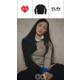 꼼데가르송 X 인베이더 여성 픽셀하트 로고 라운드 니트 가디건