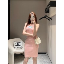 샤넬 레터 마이크로 로고 조끼 니트 스커트 (해외배송)