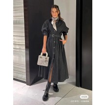 디올 워시드 코튼 데님 미디 드레스 (해외배송)