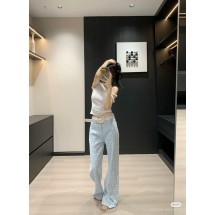 펜디 더블 FF 자카드 풀 프린트 데님 팬츠 (해외배송)