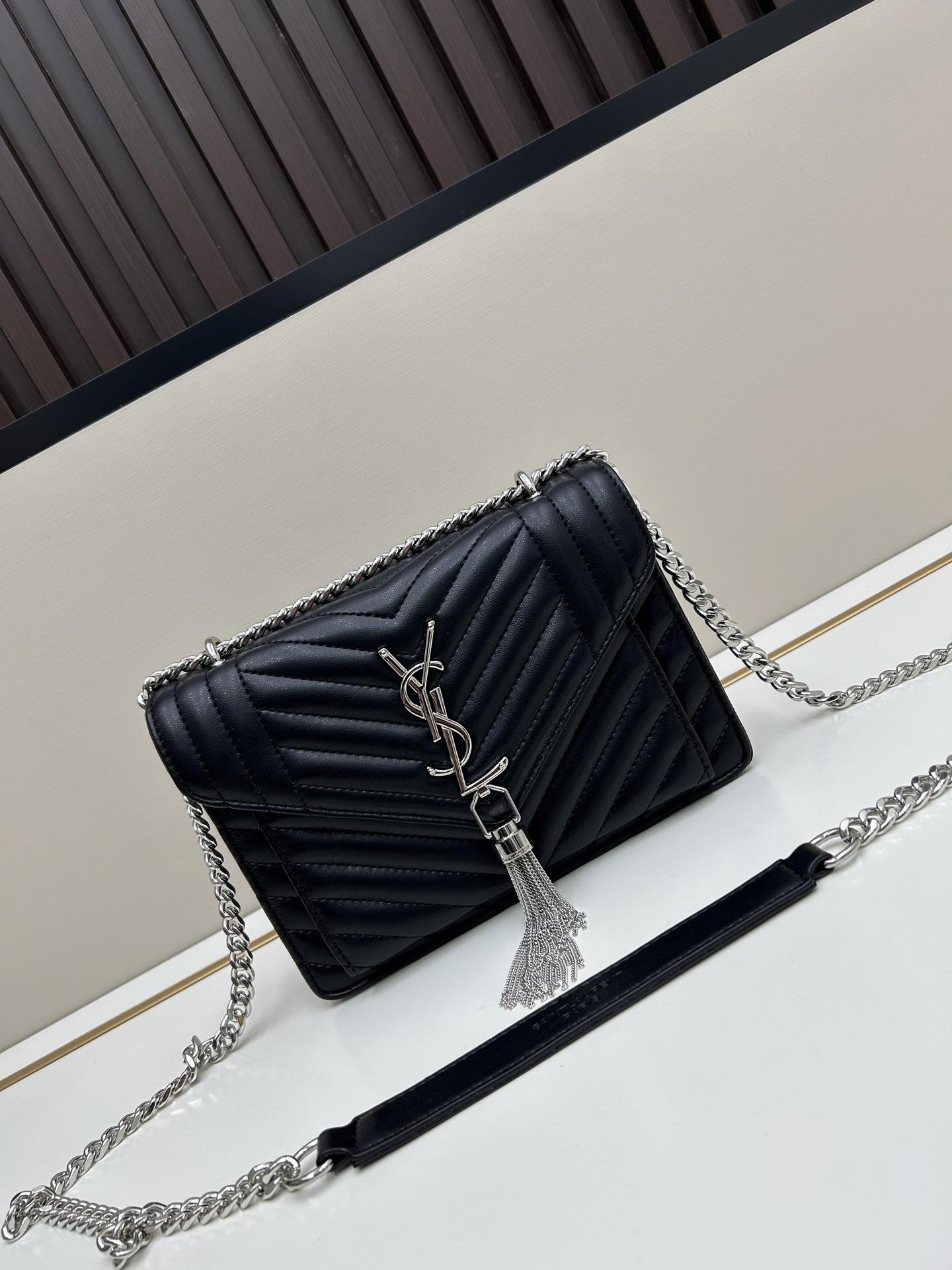 입생로랑 YSL LE MAILLON 퀼팅 램스킨 체인 백 (해외배송)