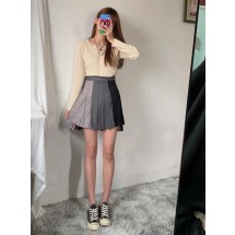 톰브라운 롱 백 콘트라스트 컬러 스티칭 플리츠 스커트 (해외배송)