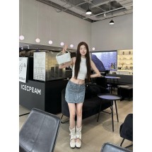 샤넬 문자 로고 데님 스커트 (해외배송)