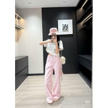 미우미우 핑크 데님 팬츠 (해외배송)