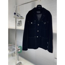 프라다 25ss 신상 벨벳 데님 재킷 (해외배송)