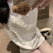 샤넬 로즈 비즈 라운드티 (국내배송)