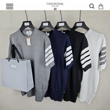 톰브라운 사선완장 반팔 니트 (국내배송)