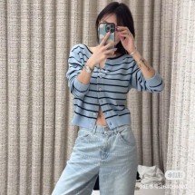 샤넬 원숄더 스트라이프 버드 버튼 카디건 3컬러 (정품급 해외배송)