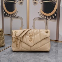 입생로랑 LOULOU PUFFER 퀼팅 램스킨 백 (해외배송)