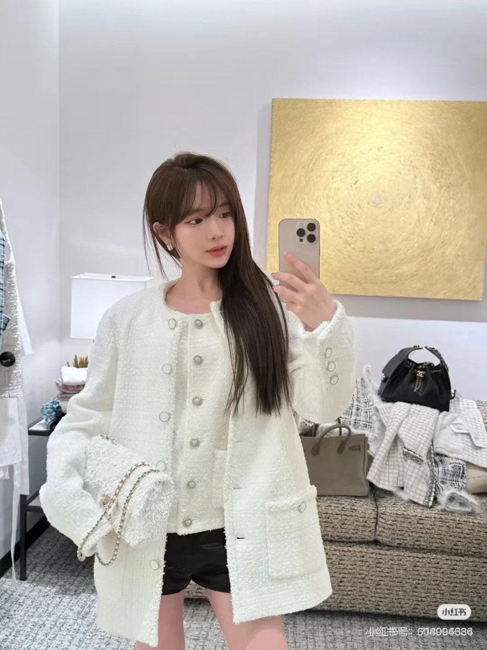 샤넬 25S 우븐 롱 더블 포켓 부클레 코트 (정품급 해외배송)