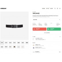 페레가모  리버시블 어드저스터블 간치니 벨트 블랙 다크 브라운  (국내배송)