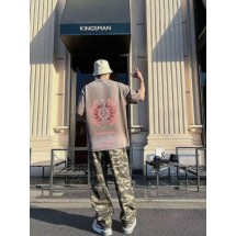 크롬하츠 플로킹 콘트라스트 컬러 레터 로고 프린트 반팔 (해외배송)