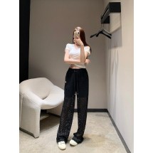 발렌티노 마이크로 로고 드로스트링 레이스 홀로우 캐주얼 바지 (해외배송)
