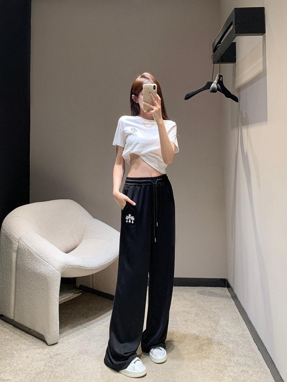 크롬하츠 크로스 산스크리트 프린트 캐주얼 바지 (해외배송)