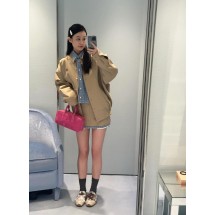 미우미우 25Ss 신상품 봄여름 커피색 셔츠재킷 (해외배송)
