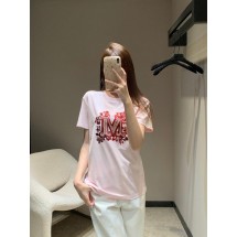 막스마라 스팽글 자수 핫 다이아몬드 라운드넥 반팔 (해외배송)