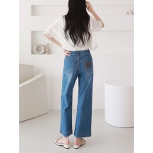 미우미우 여성 자수 와이드팬츠 (국내배송)