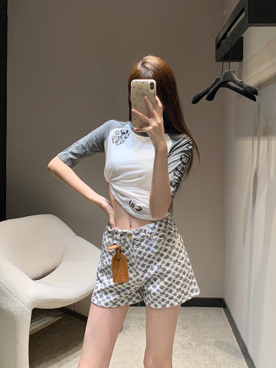 루이비통 풀 프린트 펜던트 데님 반바지 (해외배송)