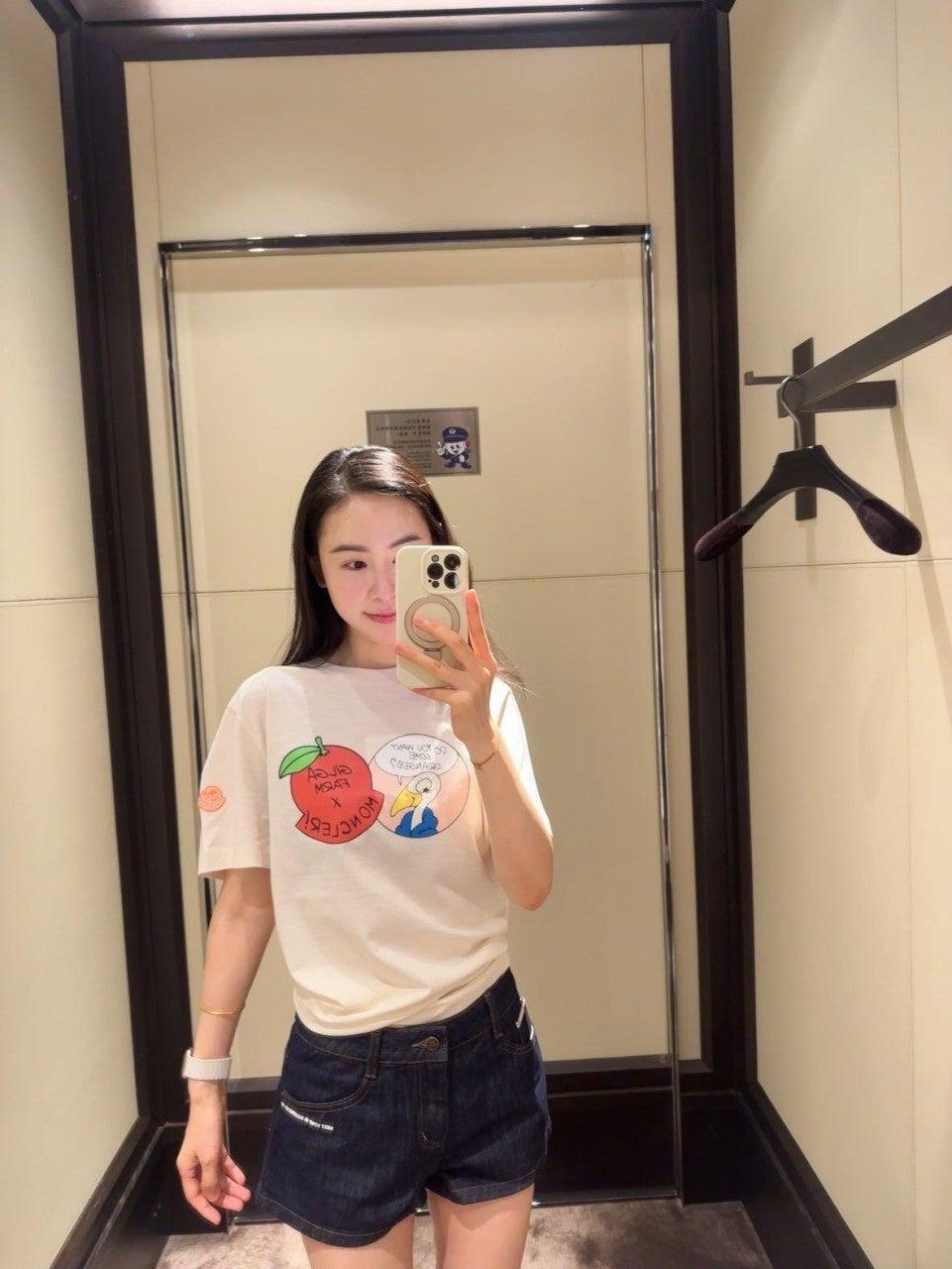 몽클레어x길가팜 프린트 라운드넥 반팔 (해외배송)