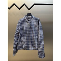 미우미우 블루 플레드 라펠 자켓 (해외배송)