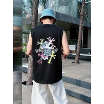크롬하츠 로고 프린트 베스트 (해외배송)