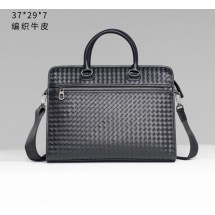 보테가베네타 레더 스퀘어 인트레치아토 브리프케이스