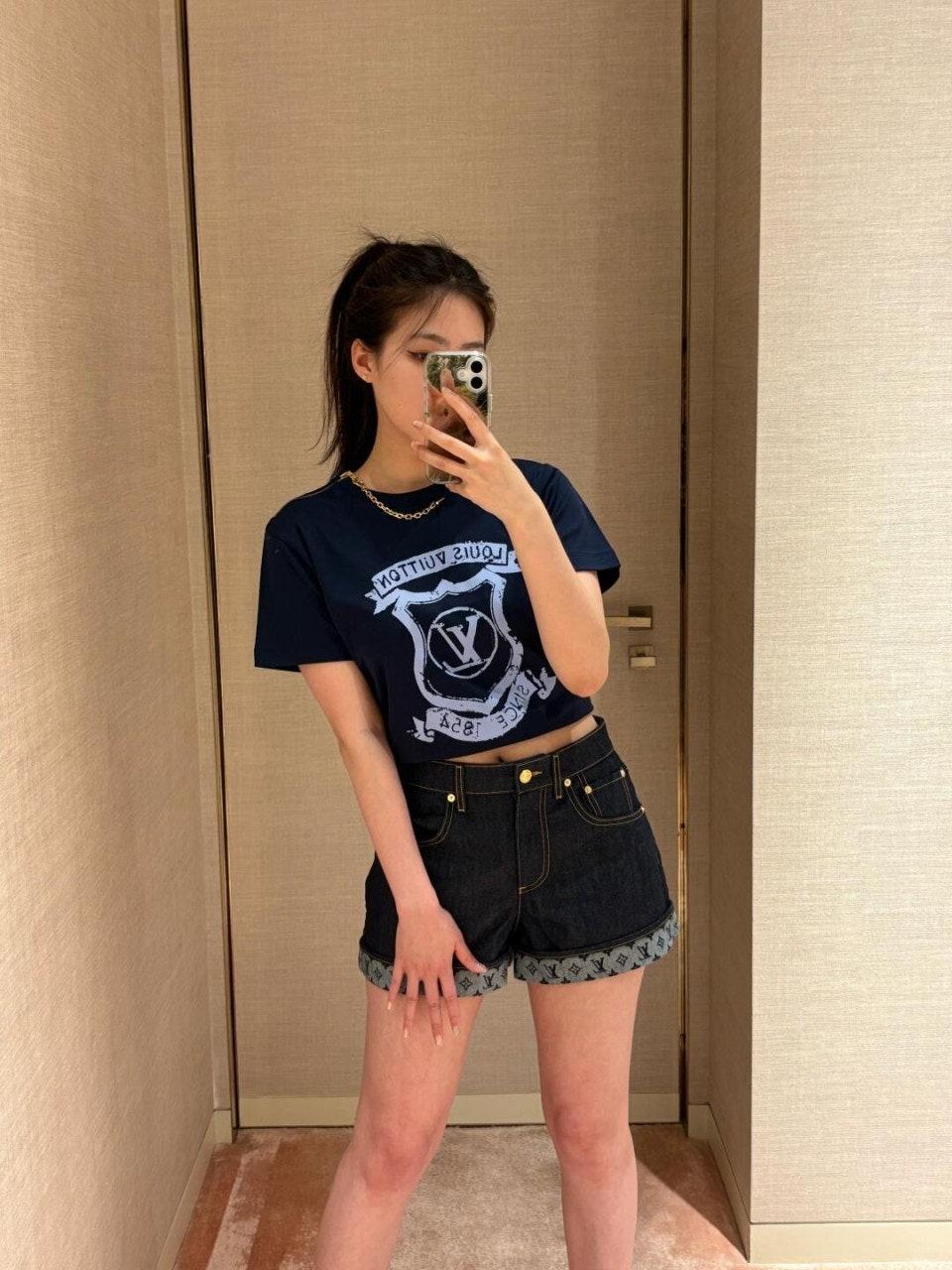 루이비통 올드 플라워 프린트 데님 반바지 (해외배송)